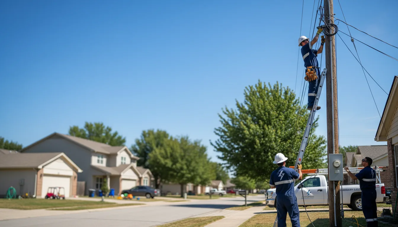 Residential electrician providing installation services in Fayetteville, AR